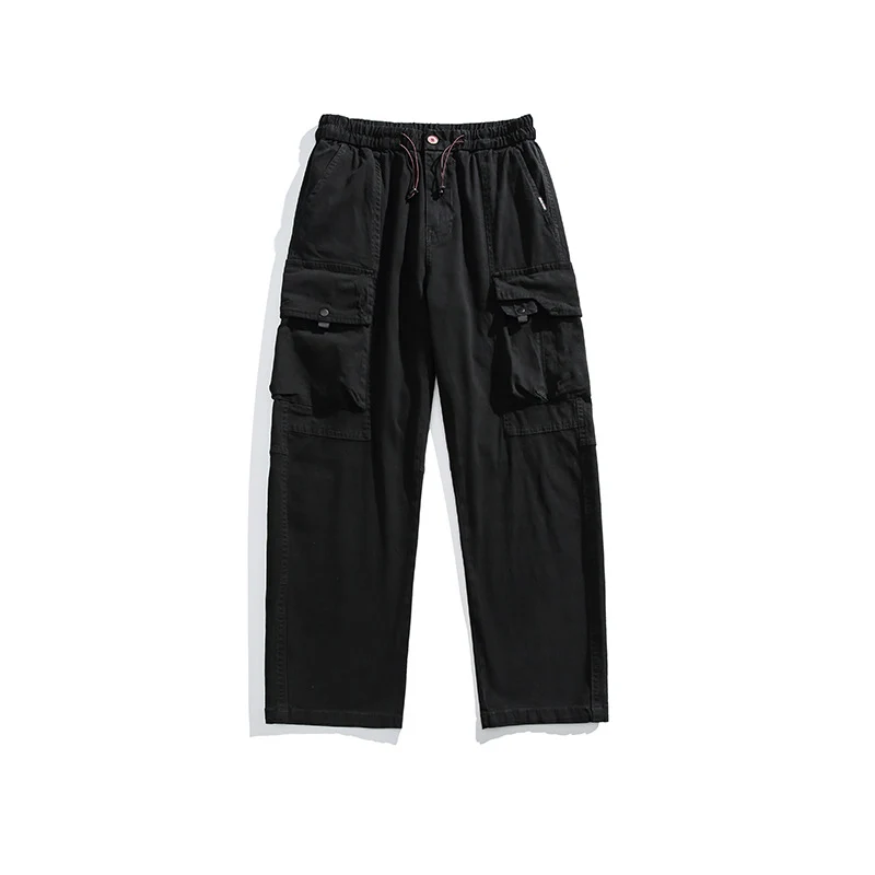 Herren Leichte Utility-Cargohose aus Baumwollmix mit Elastikbund, Kordelzug und Mehrfachtaschen Drune