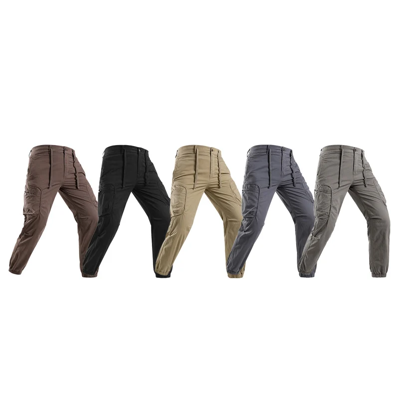Herren Leichte Trekking‑Cargohose im Joggercut mit elastischem Knöchelabschluss und multifunktionalen Seitenklapptaschen Drune