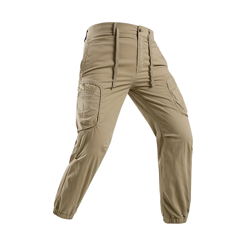 Herren Leichte Trekking‑Cargohose im Joggercut mit elastischem Knöchelabschluss und multifunktionalen Seitenklapptaschen Drune