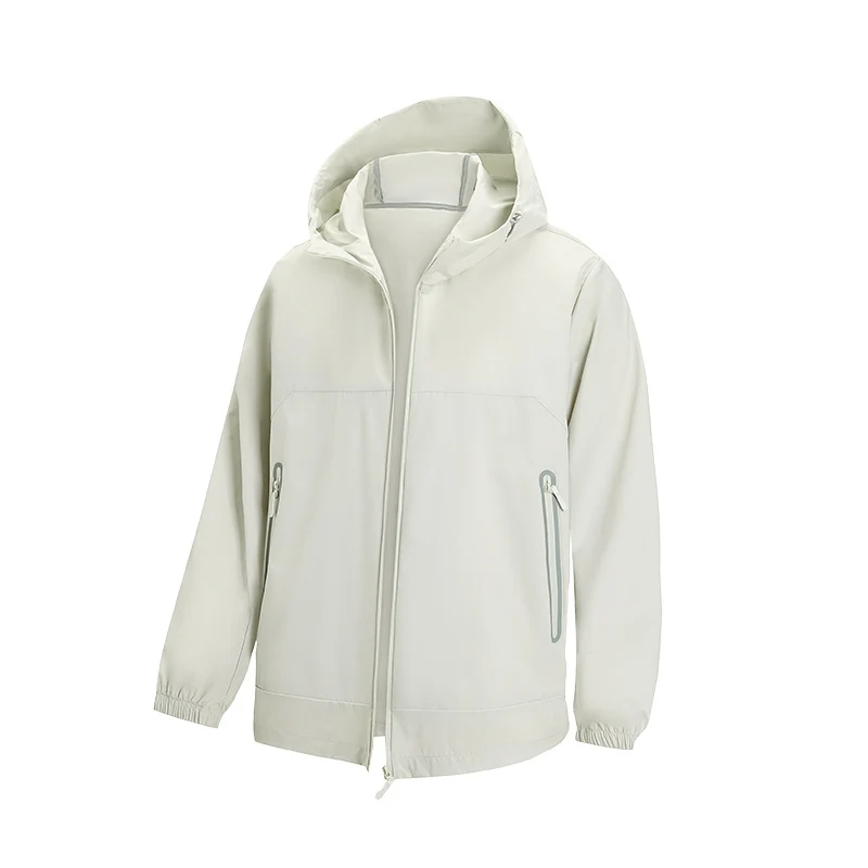 Herren Leichte technische Softshell-Windjacke mit Kapuze, wasserabweisender Membran und Reißverschlusstaschen Drune