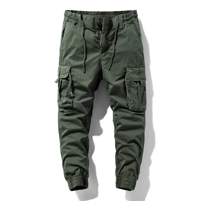 Herren Leichte Tactical-Cargo-Jogginghose mit Tunnelzugbund, Kniepaneelen und Multifunktionstaschen Drune