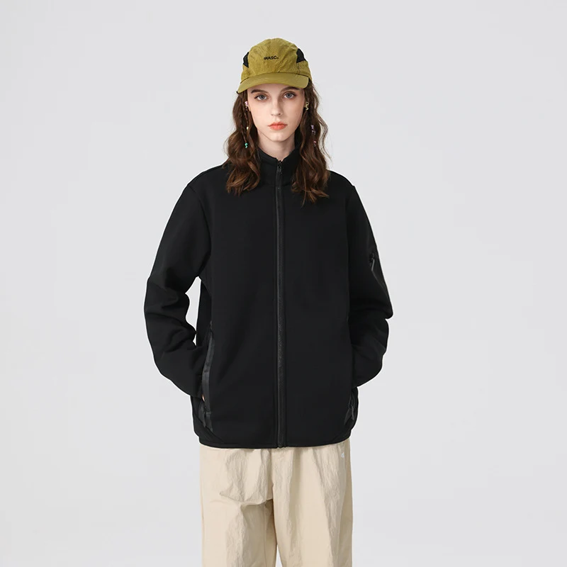 Herren Leichte Softshell-Fleecejacke mit Stehkragen, durchgehendem Reißverschluss und Ärmeltasche Drune