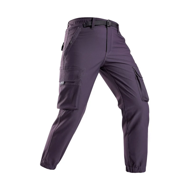 Herren Leichte Outdoor‑Cargohose im Joggerstil mit integriertem Webgurt und elastischen Knöcheln Drune