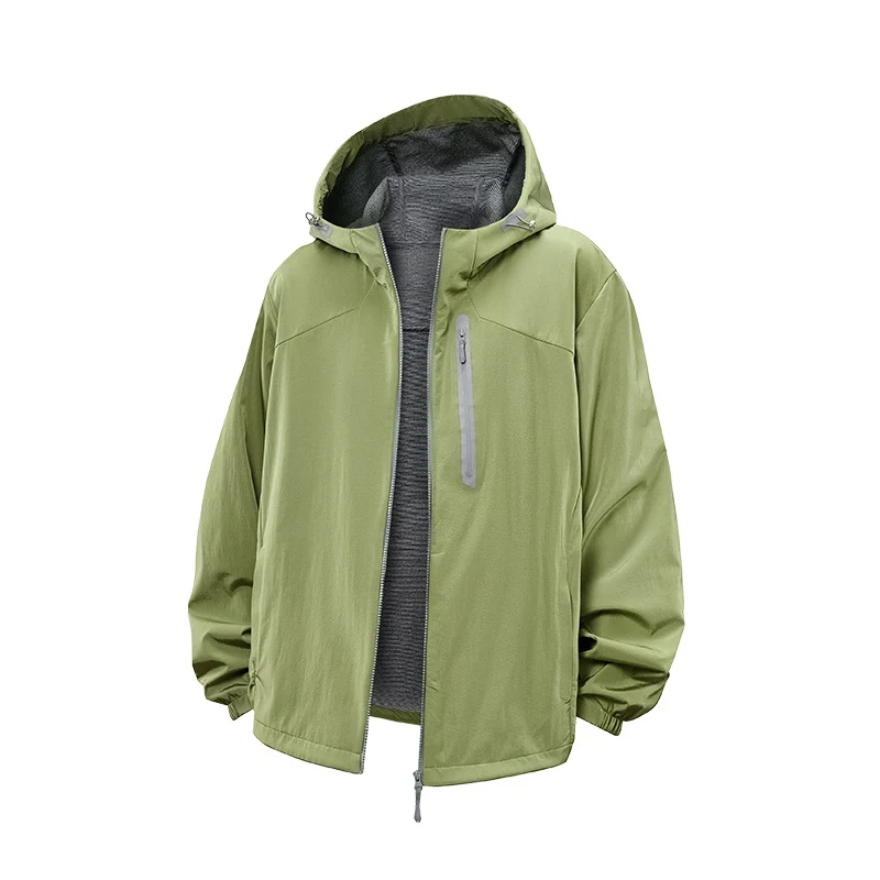 Herren Leichte Kapuzen-Windjacke mit wasserabweisender Membran und reflektierenden Reißverschlusstaschen Drune