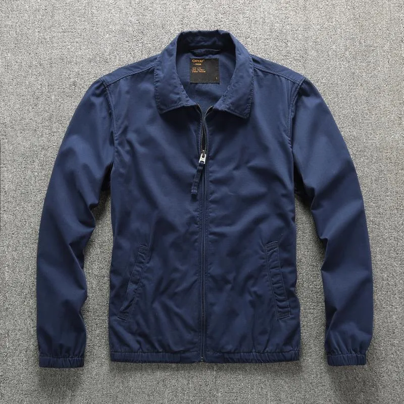 Herren Urbaner Zip-Sommerblouson aus technischem Twill mit verdecktem Reißverschluss Drune