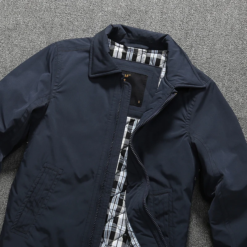 Herren Übergangsjacke im Harrington-Stil mit gesteppter Innenfütterung und Rippbündchen Drune