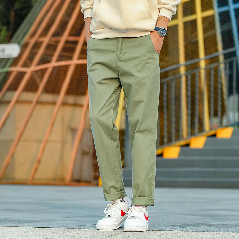 Herren Twill-Hose im Camouflage-Muster mit geradem Schnitt und Gürtelschlaufen Drune