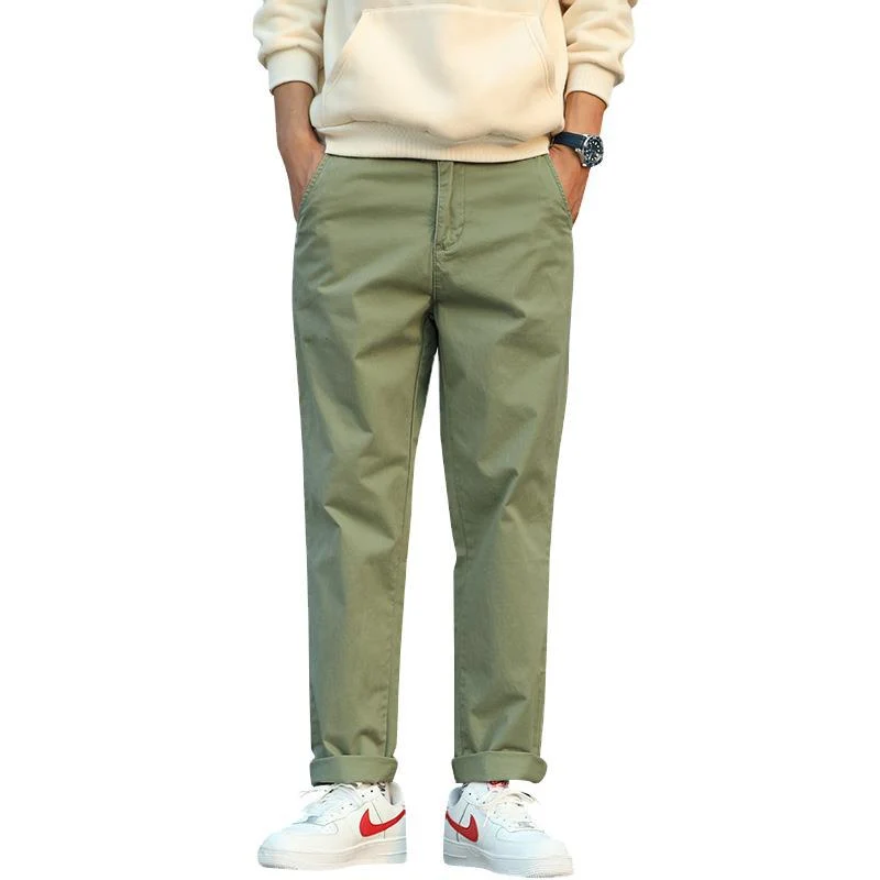Herren Twill-Hose im Camouflage-Muster mit geradem Schnitt und Gürtelschlaufen Drune