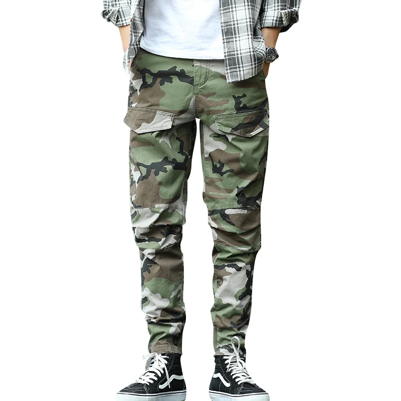 Herren Slim-Fit Utility-Jogger mit Kordelzug Kniepanele und aufgesetzten Klappentaschen Drune