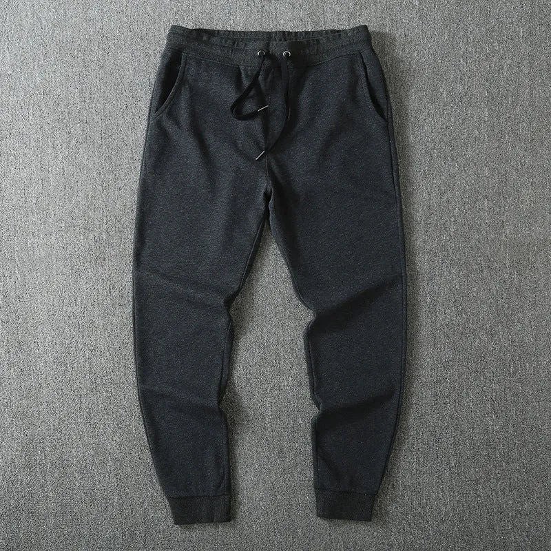 Herren Slim-Fit Fleece-Jogginghose mit elastischem Bund, Kordelzug und gekämmter Innenseite Drune
