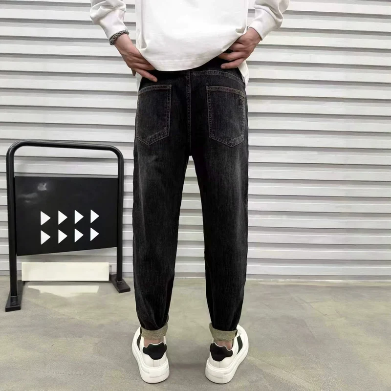 Herren Relaxed Denim-Jogger mit Kordelzug und elastischem Saum Drune