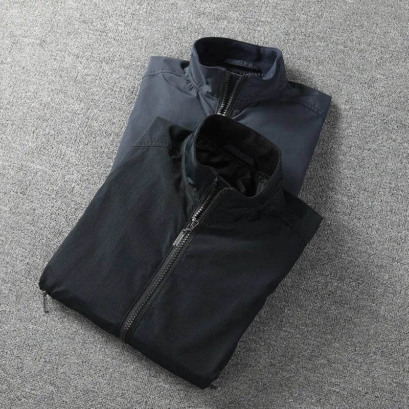 Herren Leichter Windbreaker-Blouson mit Stehkragen Drune