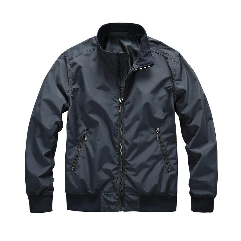 Herren Leichter Windbreaker-Blouson mit Stehkragen Drune