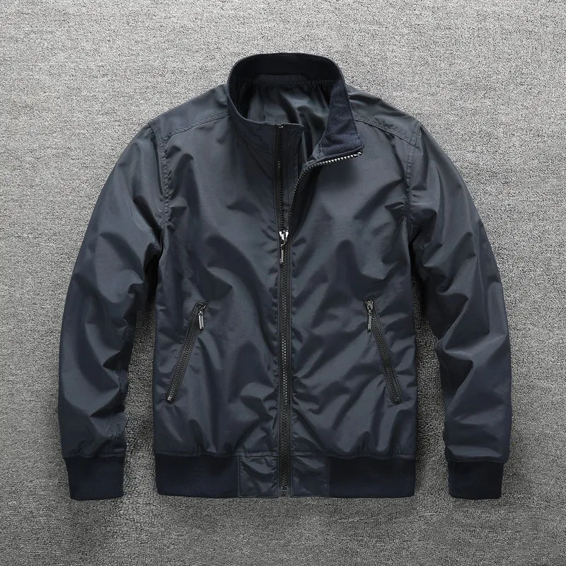 Herren Leichter Windbreaker-Blouson mit Stehkragen Drune