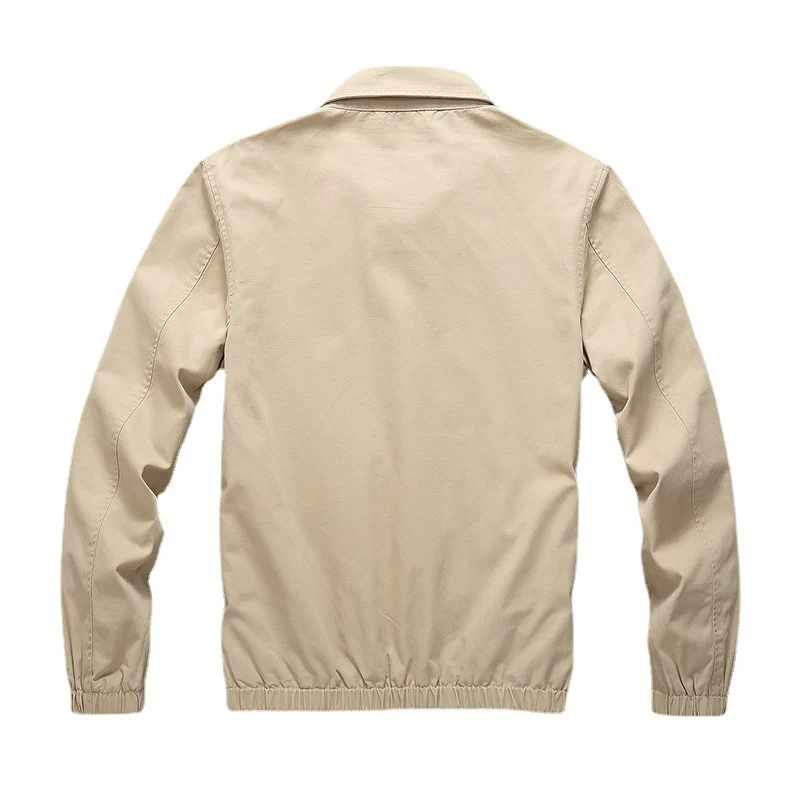 Herren Leichte Harrington-Jacke mit Reißverschluss, Stehkragen und elastischen Bündchen Drune