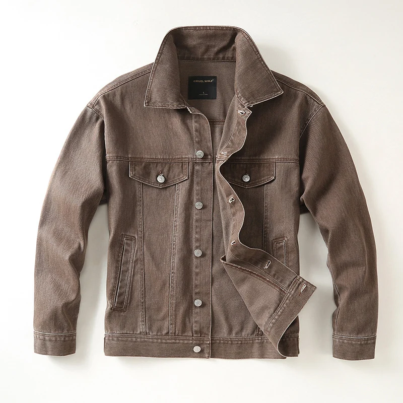 Herren Jeansjacke mit klassischem Schnitt und leichtem Vintage-Wash Drune