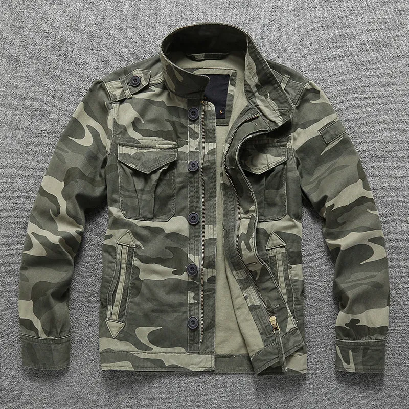 Herren Gefütterte Utility-Fieldjacke mit Teddykragen und Mehrfachtaschen Drune