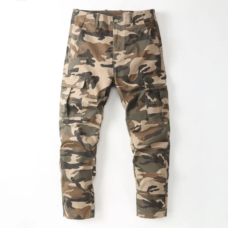 Herren Cargohose mit Tarnmuster und mehreren Utility-Taschen Drune