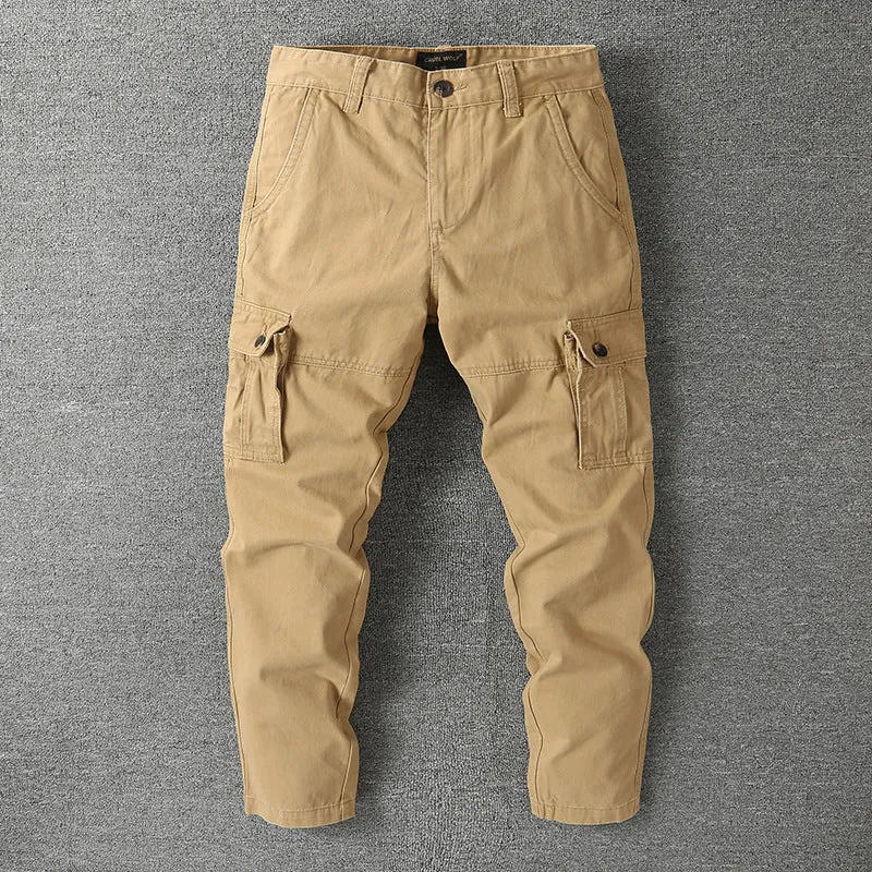 Herren Cargohose mit taktischem Tarnmuster und mehreren Klappentaschen Drune
