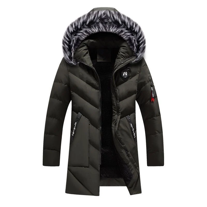 Herren Wattierter Thermoparka mit Kunstfellkapuze und Innenfutter aus Fleece Drune