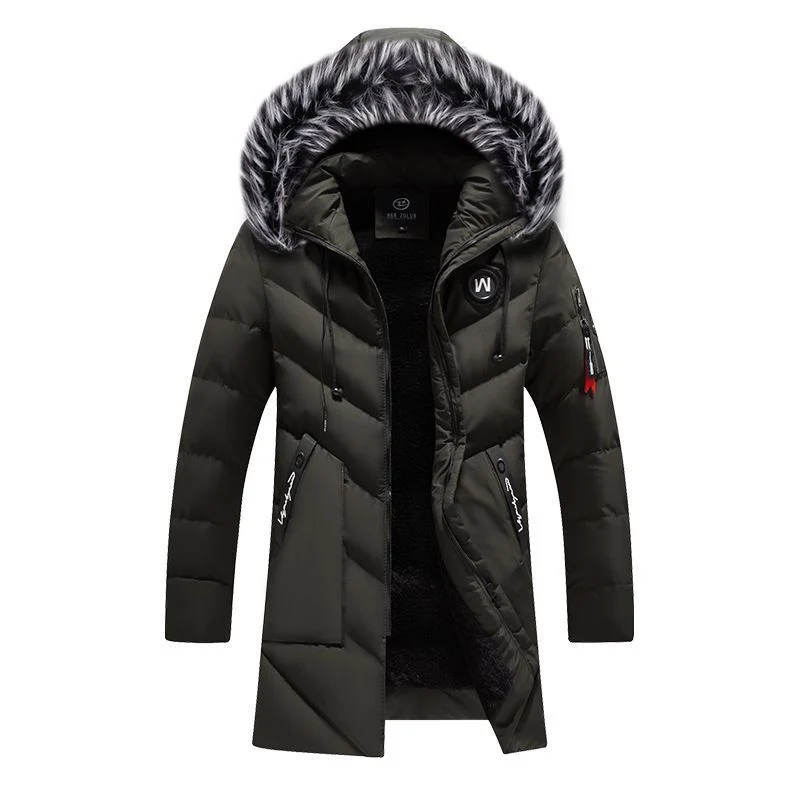 Herren Wattierter Thermoparka mit Kunstfellkapuze und Innenfutter aus Fleece Drune