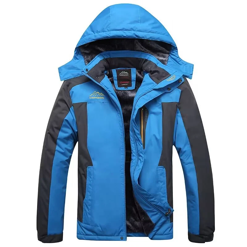 Herren Technische Winter-Outdoorjacke mit Fleece-Innenfutter und Kapuze Drune