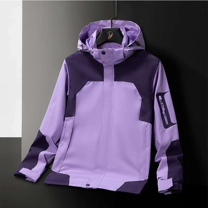 Herren Technische Softshell-Outdoorjacke mit Kapuze wasserabweisender Membran und Ärmeltasche Drune