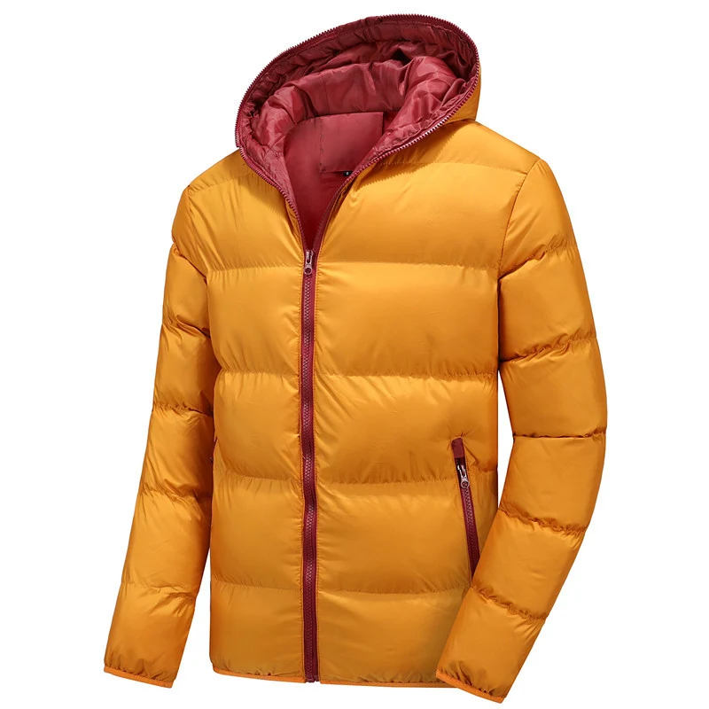 Herren Stepp-Winterjacke mit Kapuze, ultraleichter Thermoisolierung und kontrastierenden Reißverschlüssen Drune