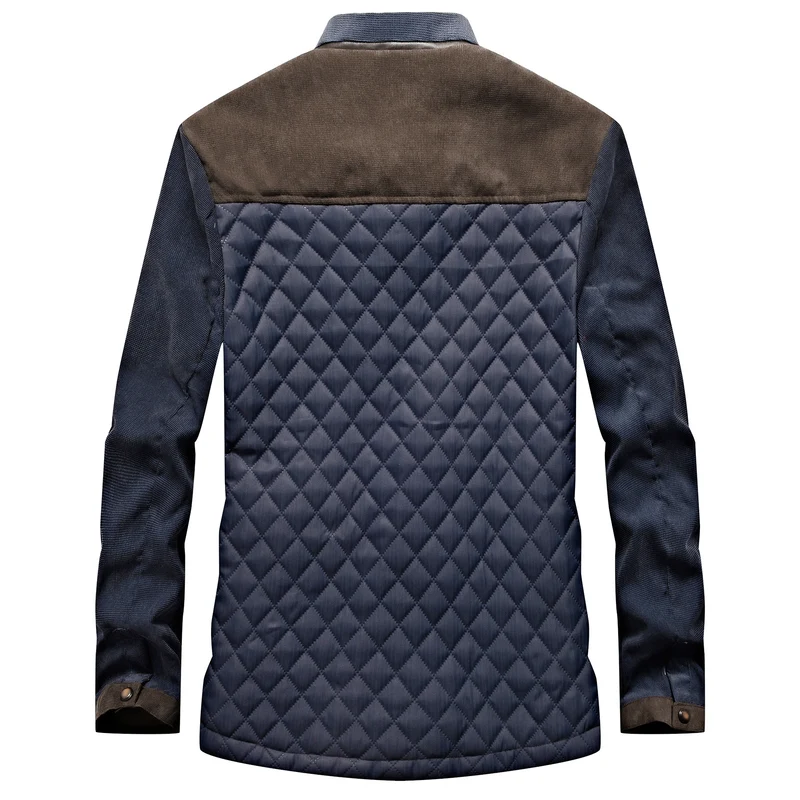 Herren Stepp-Fieldjacke mit Rautensteppung und Kontrastbesatz Drune
