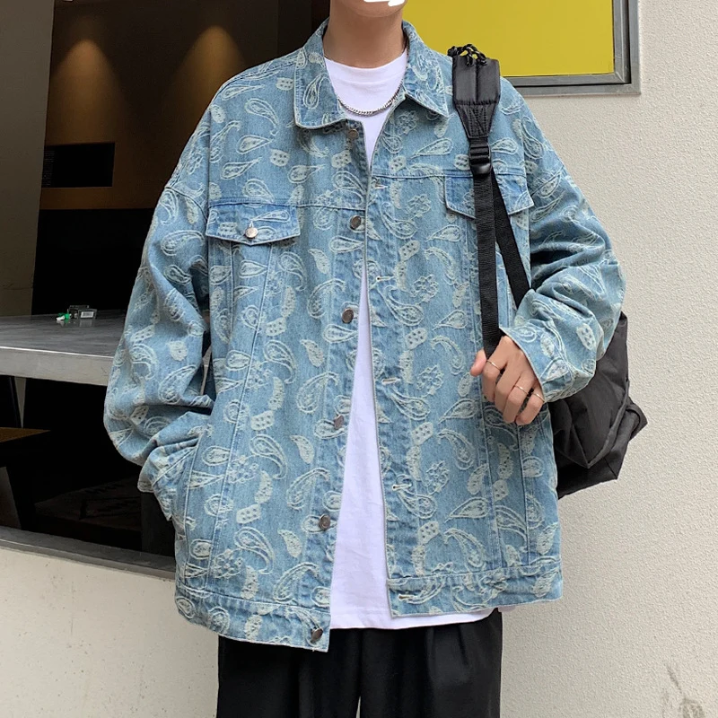Herren Lässige Overshirt-Jacke mit kreativen Mustern Drune