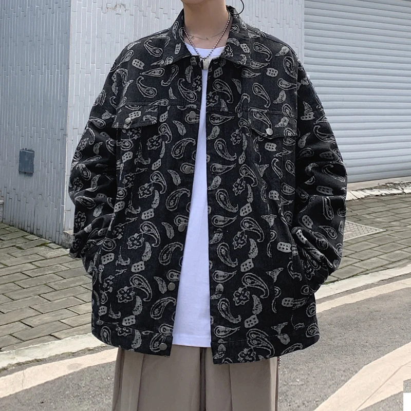 Herren Lässige Overshirt-Jacke mit kreativen Mustern Drune