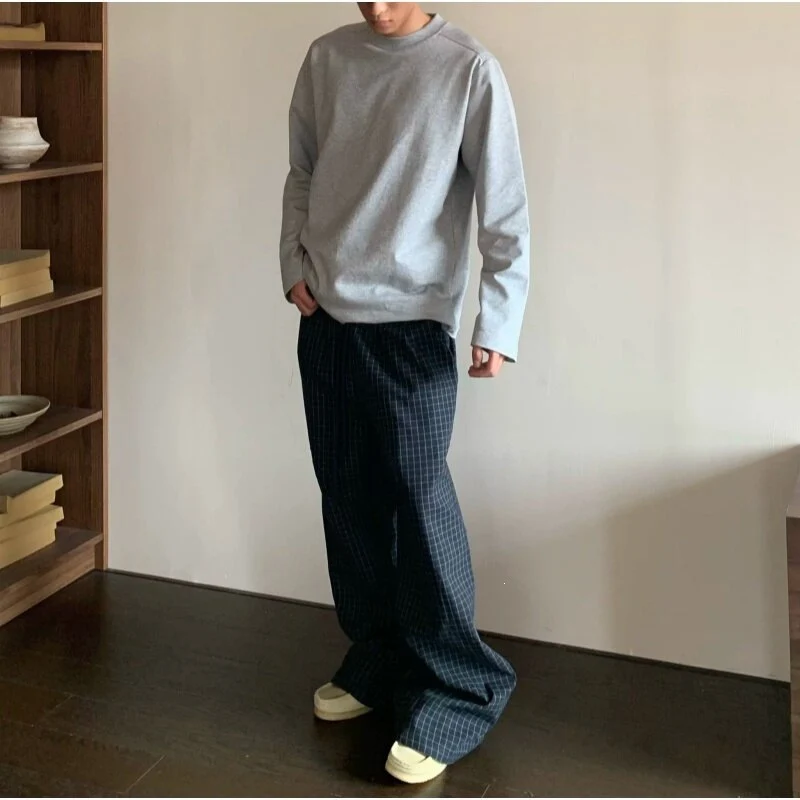 Herren Lässige Karohose Drune