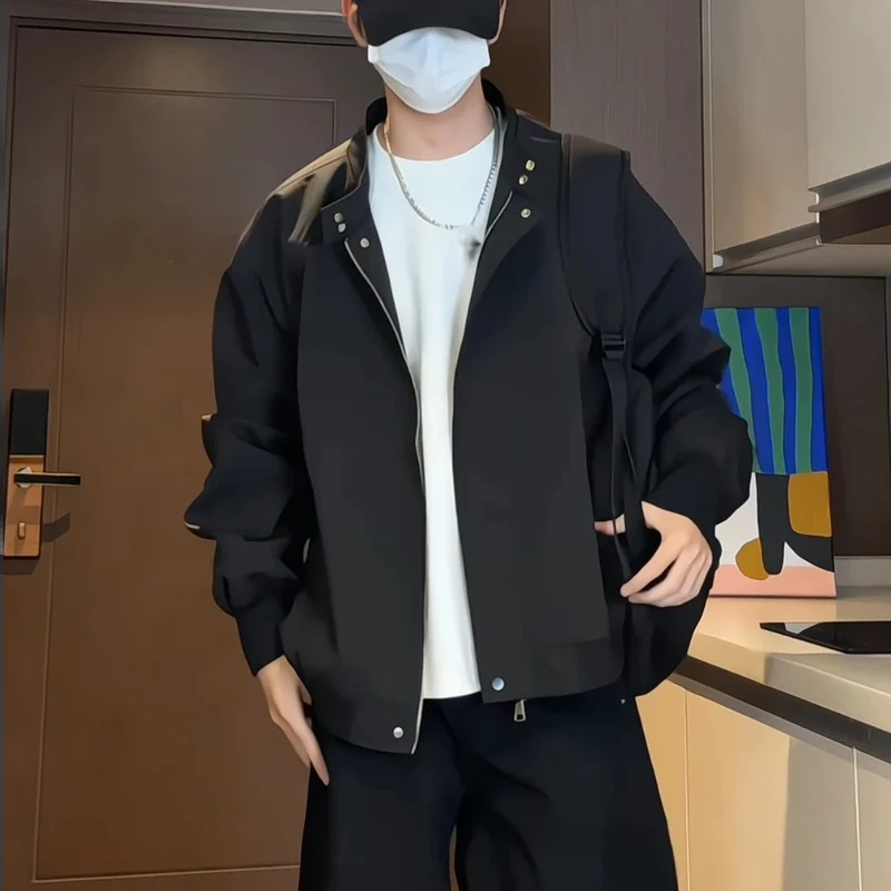 Herren Lässige Funktionsjacke mit hohem Kragen Drune