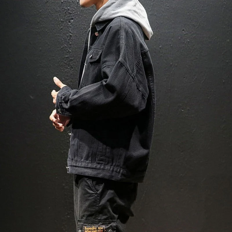 Herren Lässige Denimjacke mit Vintage-Details Drune