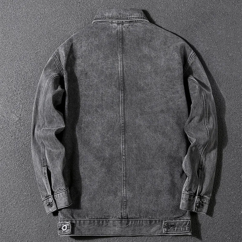 Herren Lässige Denimjacke mit modischen Akzenten Drune