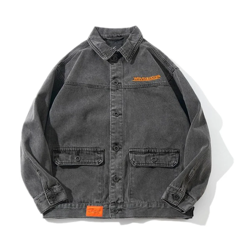 Herren Lässige Denimjacke mit modischen Akzenten Drune