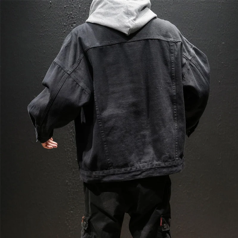 Herren Lässige Denimjacke mit Kapuze Drune 1788341893