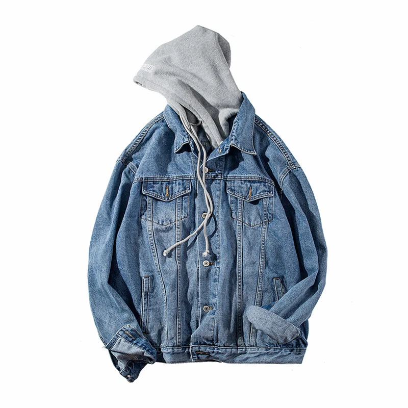 Herren Lässige Denimjacke mit Fleece-Futter Drune 1788342597