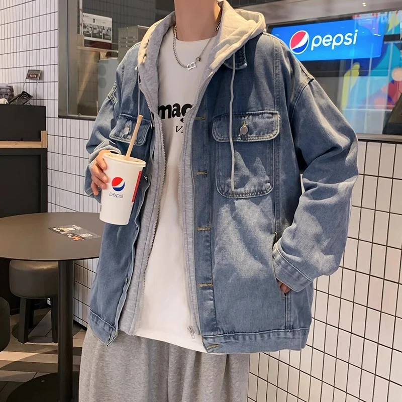 Herren Lässige Denimjacke im Oversized-Stil Drune