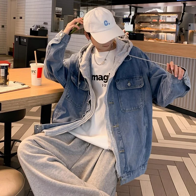 Herren Lässige Denimjacke im Oversized-Stil Drune