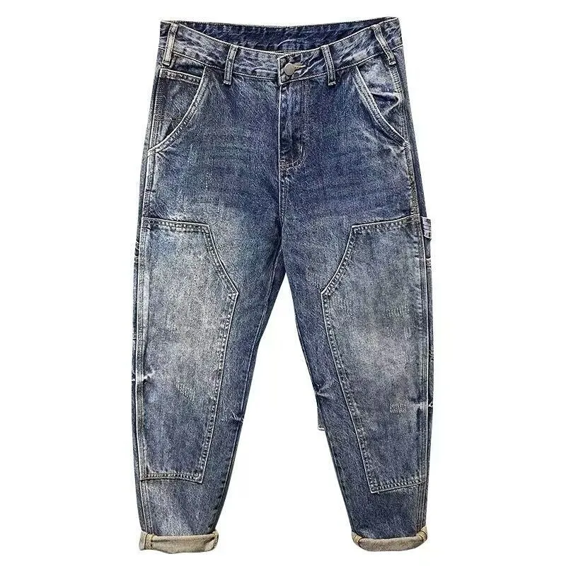 Herren Lässige Denim-Hose mit modischen Details Drune