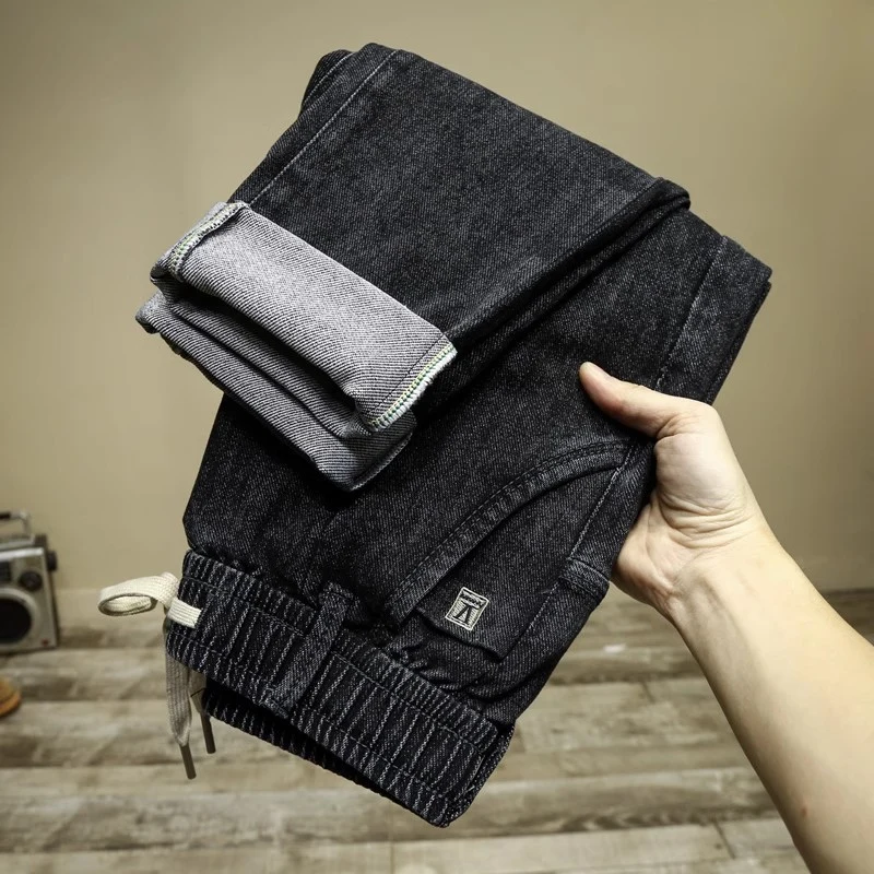 Herren Lässige Denim-Hose mit Kontrastbuchse Drune
