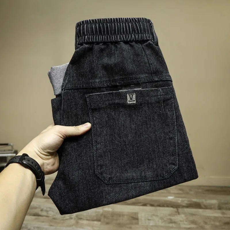 Herren Lässige Denim-Hose mit Kontrastbuchse Drune