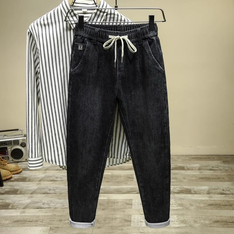 Herren Lässige Denim-Hose mit Kontrastbuchse Drune