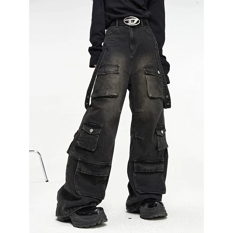 Herren Lässige Denim Hose mit innovativen Taschen Drune