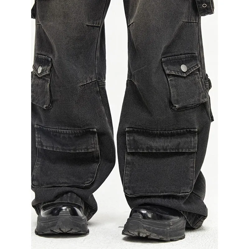 Herren Lässige Denim Hose mit innovativen Taschen Drune