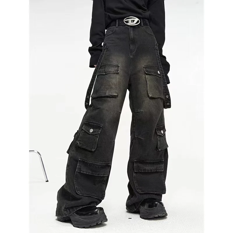 Herren Lässige Denim Hose mit innovativen Taschen Drune