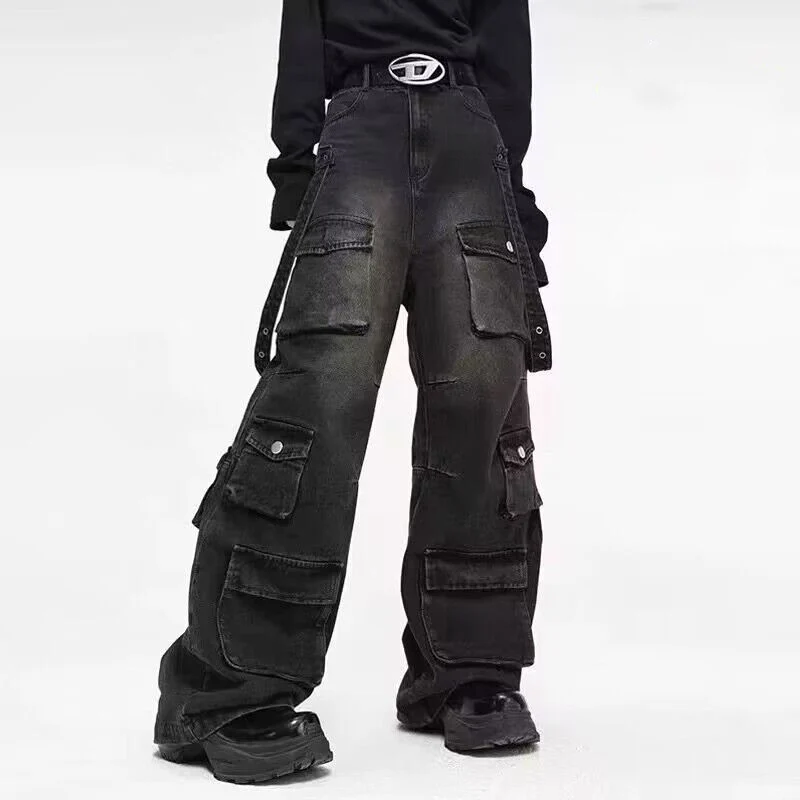 Herren Lässige Denim Hose mit innovativen Taschen Drune