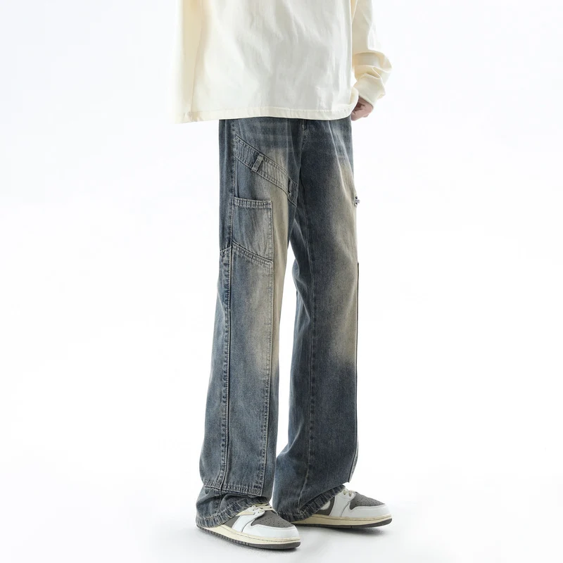 Herren Lässige Cargo-Jeans mit modernen Taschen Drune