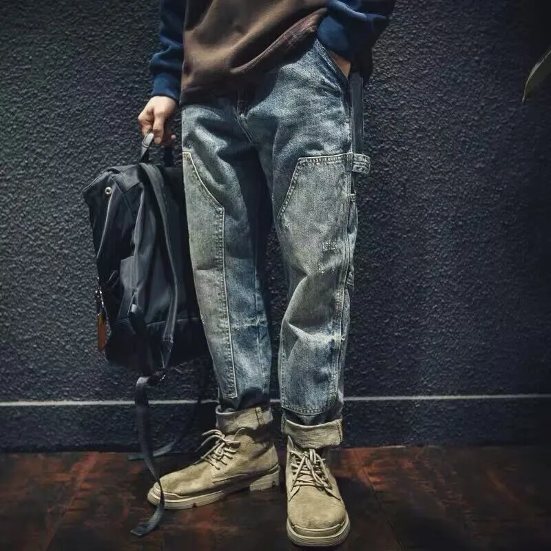 Herren Lässige Cargo-Jeans mit kreativen Details Drune